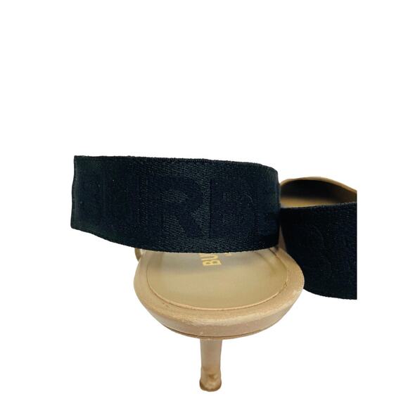 BURBERRY Beige Leather Maria Logo Pointed Toe Slingback Heels Pumps Size 36 US 6 - Picture 3 of 8